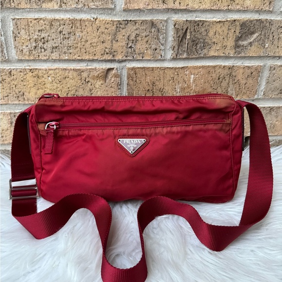Prada Nylon Red Cossbody - Picture 1 of 9